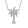Palm Tree Necklace With Swarovski® Crystals