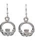 Sterling Silver Claddagh Drop Earrings