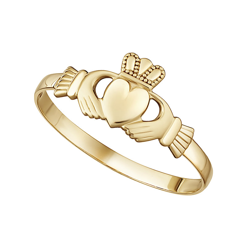 Solvar 9k Yellow Gold Mini Claddagh Ring