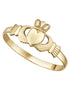 9k Yellow Gold Mini Claddagh Ring