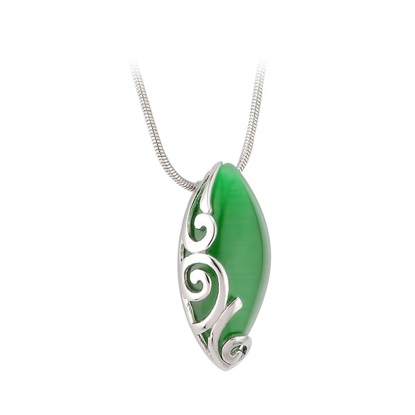 Solvar Green Oval Celtic Pendant S44907G
