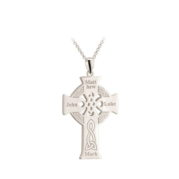 Large Four Apostles Celtic Cross Pendant