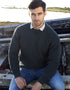 Fishermans Rib Crew Neck Sweater | Charcoal