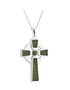 Silver Small Marble Cross Pendant
