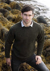 Donegal Curl Neck Green Sweater