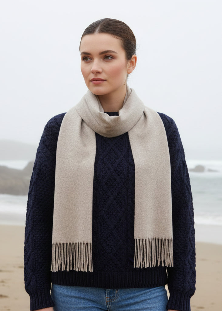 Merino Luxury Wool Scarf Stone