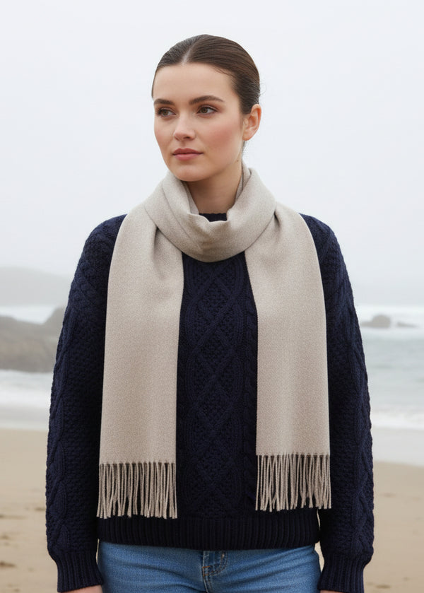 Merino Luxury Wool Scarf Stone
