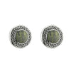 Connemara Marble Round Celtic Stud Earrings - Skellig Gift Store