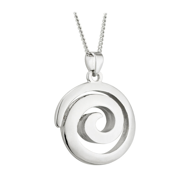 Solvar Rhodium Spiral Pendant S46162