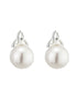 Pearl Silver Trinity Knot Stud Earrings