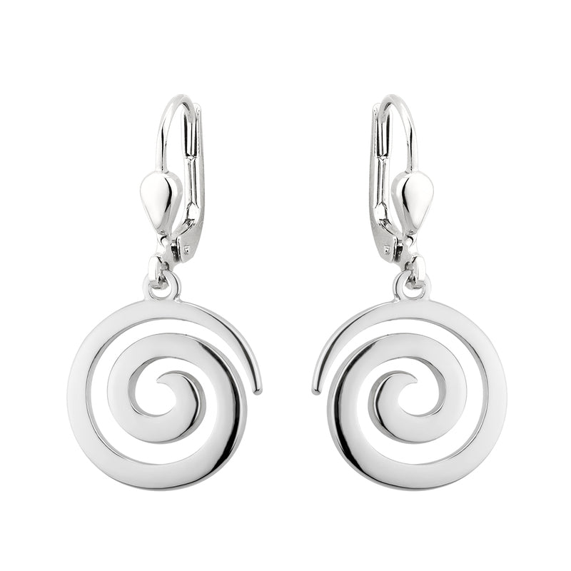 Solvar Rhodium Plated Swirl Drop Earrings S33909/R