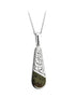 Connemara Marble Trinity Knot Necklace In Silver