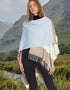 Jimmy Hourihan Fringed Shawl with Blue Block Check