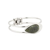 Solvar Rhodium Connemara Marble Bangle s5781