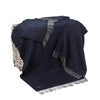 John Hanly Cashmere Merino Throw | Navy Gray