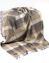 John Hanly Cashmere Merino Throw - Cream Charcoal