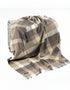 John Hanly Cashmere Merino Throw - Cream Charcoal