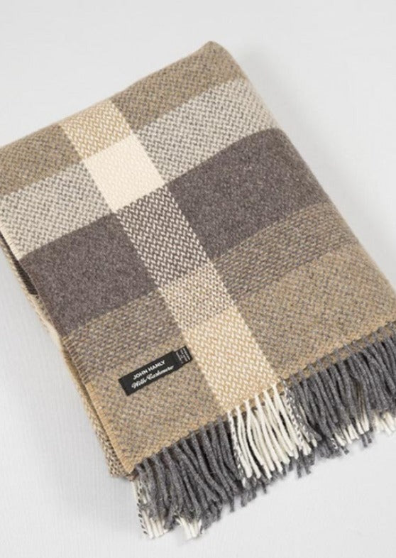 John Hanly Brown Cashmere Blanket 