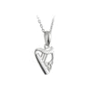 Solvar Sterling Silver Harp Pendant S44401
