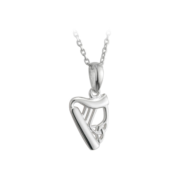 Solvar Sterling Silver Harp Pendant S44401