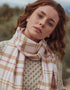 John Hanly Merino Scarf | Pink Check