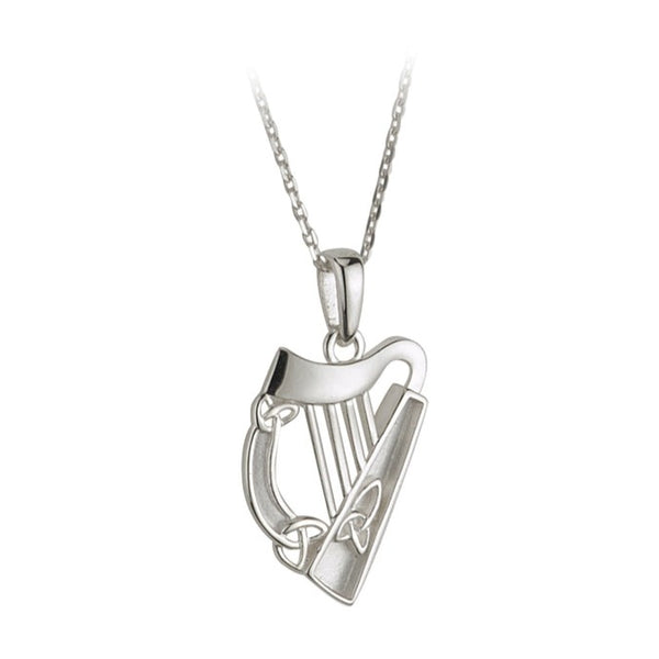 Solvar Sterling Silver Harp Pendant S44026