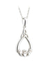 Sterling Silver Claddagh Trinity Necklace