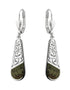 Silver Marble Trinity Knot Drop Earrings