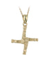 10k Yellow Gold Small St Brigid's Celtic Cross Necklace