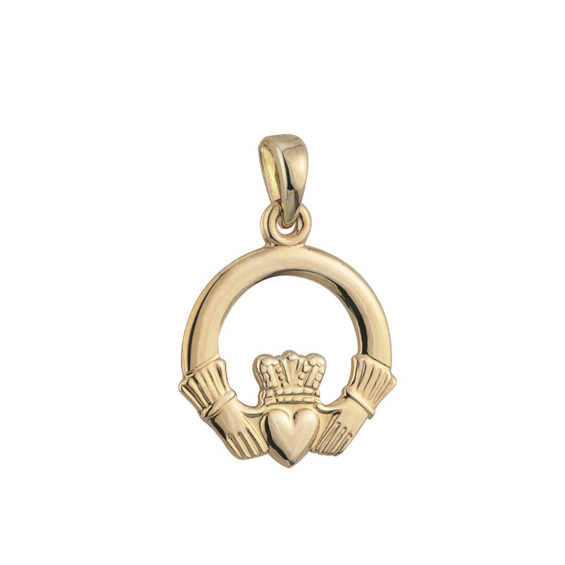 9K Gold Claddagh Charm