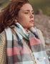 John Hanly Merino Scarf | Pink Aqua