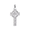 Solvar 14K White Gold Large Celtic Cross Charm S8814