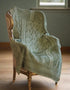 Aran Crafts Fairy Tree Merino Throw | Green