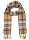 John Hanly Silver Grey Plaid Scarf