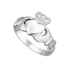 Solvar 14K White Gold Maids Claddagh Ring