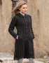 Aran Crafts Scallop Edge Coat | Charcoal