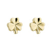 Gold Plated Shamrock Earrings