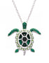 May Turtle Birthstone Pendant With Swarovski Crystals