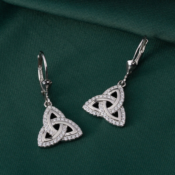 Drop Trinity Knot Earrings