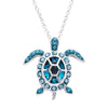 December Turtle Birthstone Pendant With Swarovski Crystals