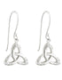 Sterling Silver Crystal Trinity Knot Drop Earrings