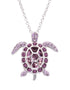 June Turtle Birthstone Pendant With Swarovski Crystals