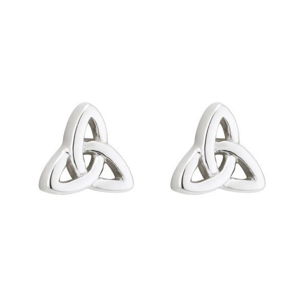 Sterling Silver Trinity Knot Stud Earrings