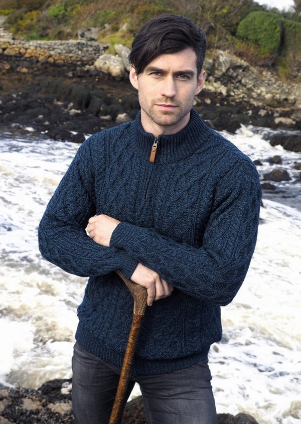 Aran Crafts Men's Half Zip Sweater | Sherwood