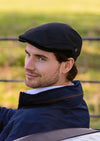 Mucros Black Linen Cap