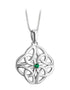 Sterling Silver Crystal Celtic Knot Pendant