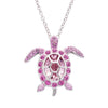 October Turtle Birthstone Pendant With Swarovski Crystals