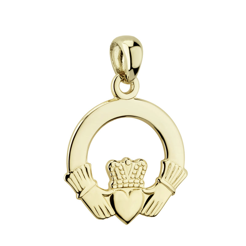14k Gold Claddagh Charm