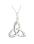Sterling Silver Crystal Trinity Knot Pendant