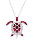 July Turtle Birthstone Pendant With Swarovski Crystals